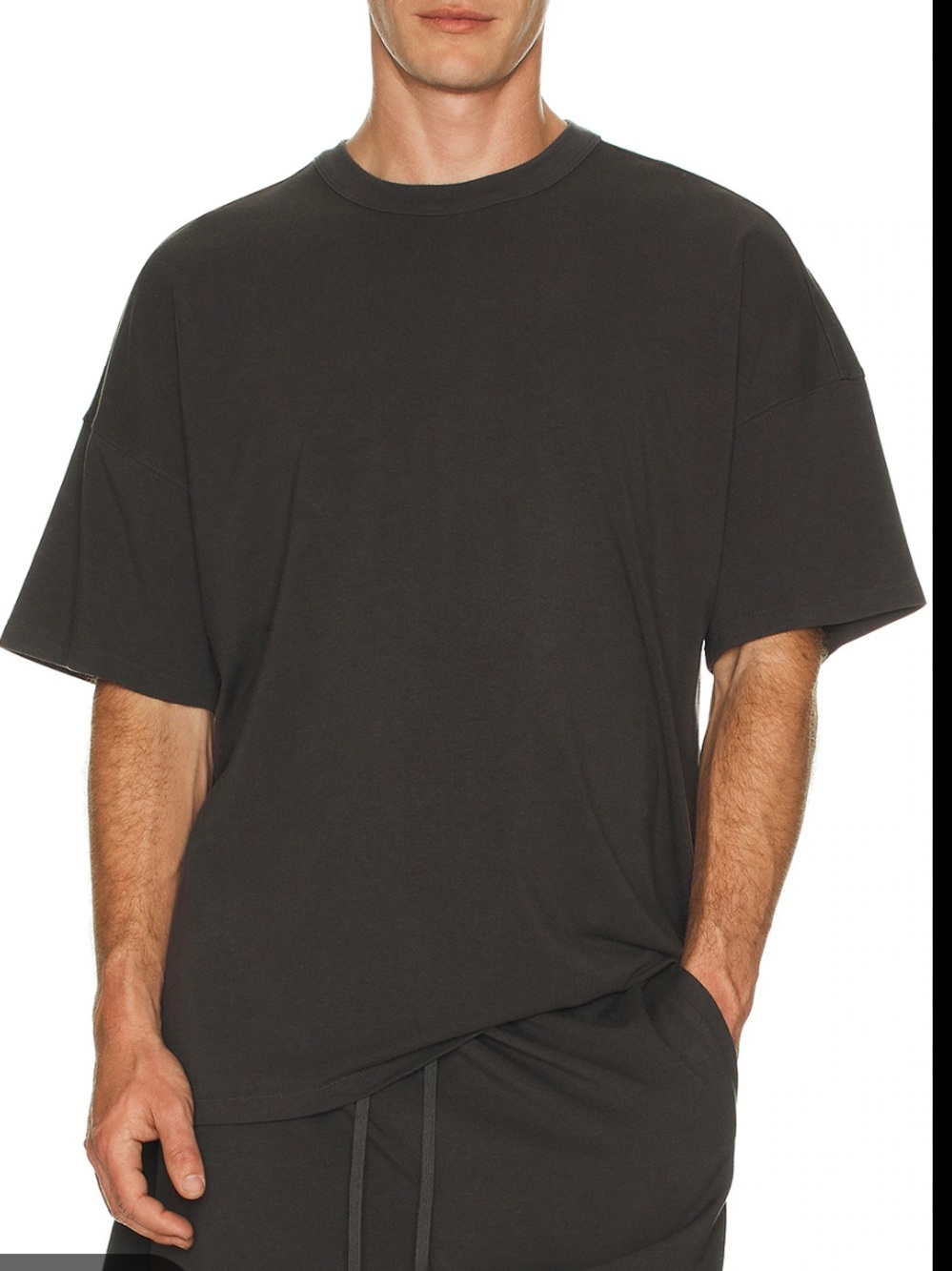 Skims Oversized Men’s Heavyweight Charcoal Soft Tshirt XS